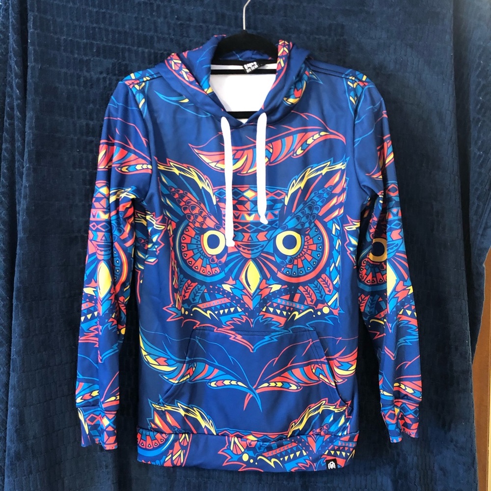 “Into the AM” brand tribal owl hoodie